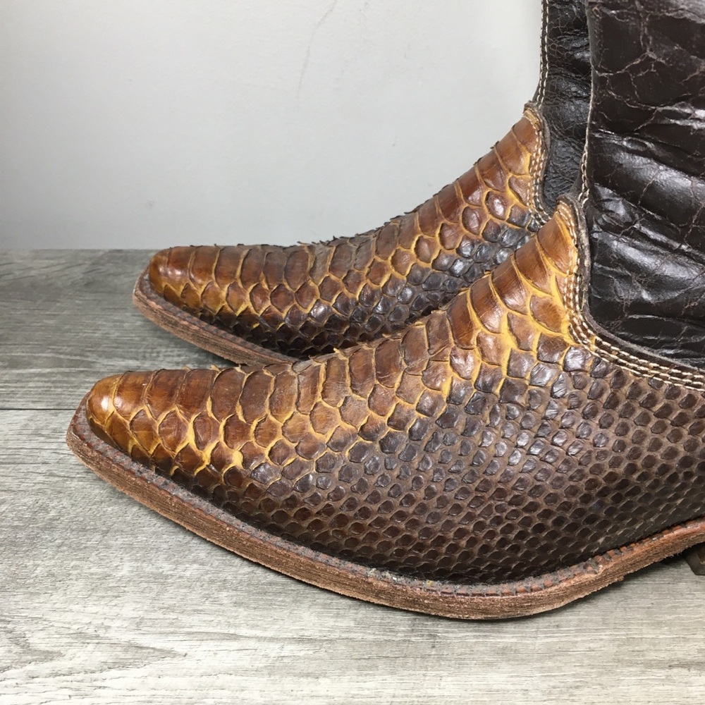 Rustico Cuadra Honey Python Snake Skin Leather Co… - image 7